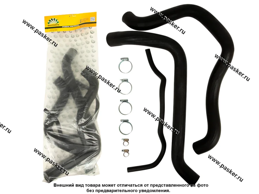 Патрубки радиатора 2192 с АКПП 3 шт BESTPARTS 6 хомутов BPRH21923ATCLAMP6